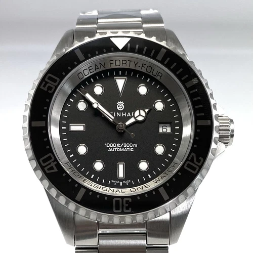 STEINHART Ocean 44 Divers Automatic Black Date indicator Mint condition