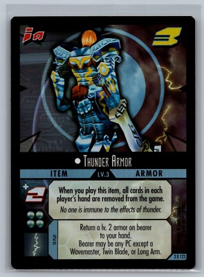 .hack ENEMY TCG Thunder Armor #2X123 Ultra Rare Foil CCG DOT Distortion