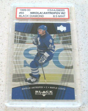 Nikolai Antropov 1999-00 Black Diamond #83 ROOKIE card KSA Graded MINT 8.5 LEAFS