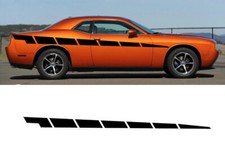 2 Pcs Graphics Waist Line Stripe Car Sticker For Dodge Challenger Side Decals