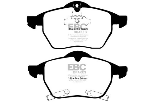 EBC Front Discs & Redstuff Pad for Saab 9-3 2.3 Turbo Viggen (230 BHP) (99 > 02) - Picture 2 of 4