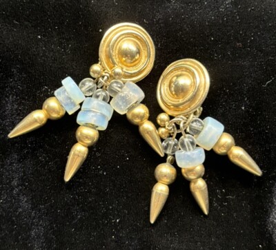  Stunning 1990 s Robert Morris For Donna Karan Clip Earrings From Neiman Marcus 
