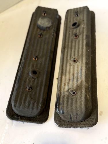 1991 GMC C1500 305 ENGINE TOP VALVE COVER ROCKER COVER PAIR USED OEM - Picture 3 of 8