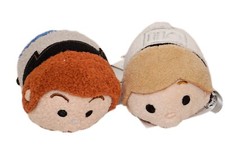 2 LOT - Tsum Tsum 3" Disney Plush Toy - Hans Frozen  Star Wars Luke Figures