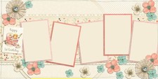 BABY GIRL 1ST BIRTHDAY - Premade Scrapbook Pages - EZ Layout 712