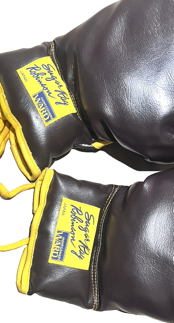 Vintage Sugar Ray Robinson Sport Fun Lace Up Adult Boxing Gloves