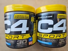 CELLUCOR C4 SPORT  Blue Raspberry Pre-Workout - 60 Servings!   Exp: 04/26