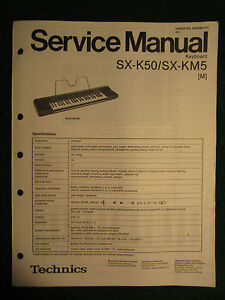 Technics Electronic Keyboard SX-K50 SX-KM5 Service Repair Manual SX K