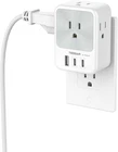 Multi Plug Expander Surge Protector 4 Outlets Extender with 3 USB Ports(2 USB C)