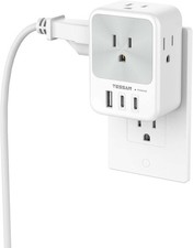 Multi Plug Expander Surge Protector 4 Outlets Extender with 3 USB Ports 2 USB C 