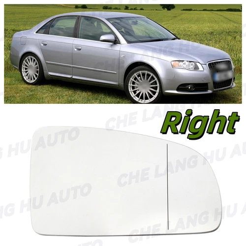 Right passenger side Heated Mirror Glass W/ Blind line For Audi A3 2004-2008