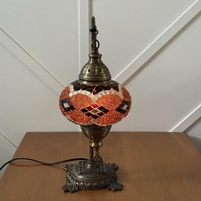 Turkish Moroccan Mosaic Colorful Table Lamp Handmade Swan Neck Bedside Decor