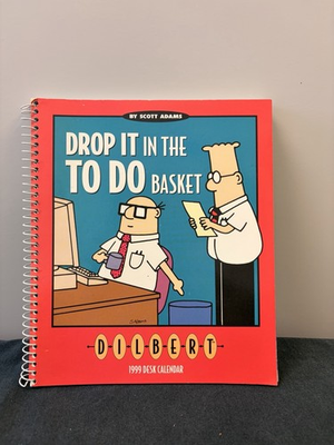 #ad #ad Dilbert 1999 Desk Calendar Drop It In The To Do Basket Scott Adams Comic $28.99