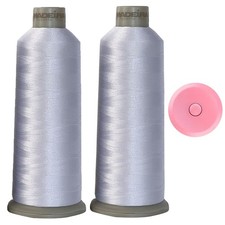 2 Pack 5500yd White Madeira 1801 Embroidery Machine Thread Cone All Purpose
