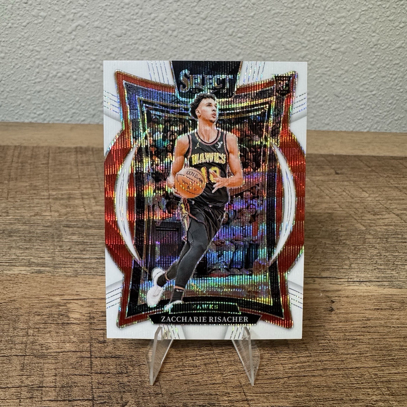 2024-25 Panini Select Zaccharie Risacher #86 RC Rookie Concourse White Wave /99