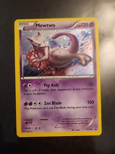 LP/NM Mewtwo XY101 Cosmos Holo Black Star Promo Pokemon Card