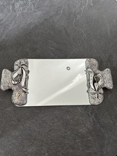 Ancien Plateau Miroir de Coiffeuse Signé ARTUS Métal Argenté Vintage