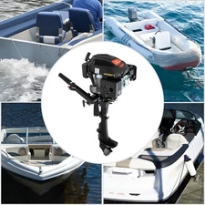 HANGKAI 4-Stroke 6HP Heavy Duty Outboard Motor Boat Engine Air Cooling System