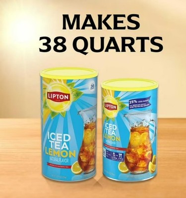 Lipton Lemon Flavor Sugar Sweetened Iced Tea Mix 28 Quarts | eBay