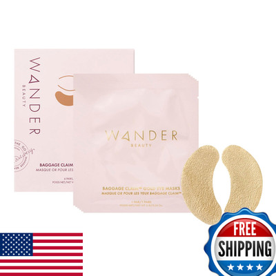 Wander Beauty Baggage Claim Gold Foil Eye Patches Dark Circles Puffiness 6 Pairs