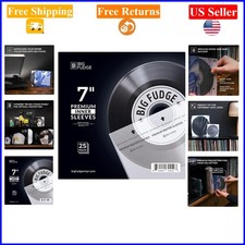 25 Pack 7-Inch Vinyl Record Sleeves Anti-Static Dust Covers for LPs