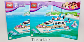 LEGO 41015 Dolphin Cruiser Yacht Friends Set Complete Seadoo Water Skiing Boat