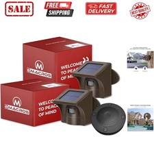 Solar Wireless Driveway Alarm   1/2 Mile Long Range Motion Sensor for Long Dr...