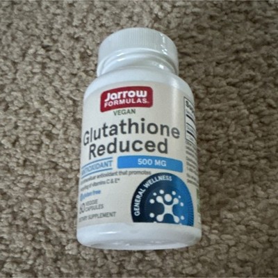 Jarrow Formulas Glutathione Reduced 500mg 60 Vegan Capsules Gluten-Free