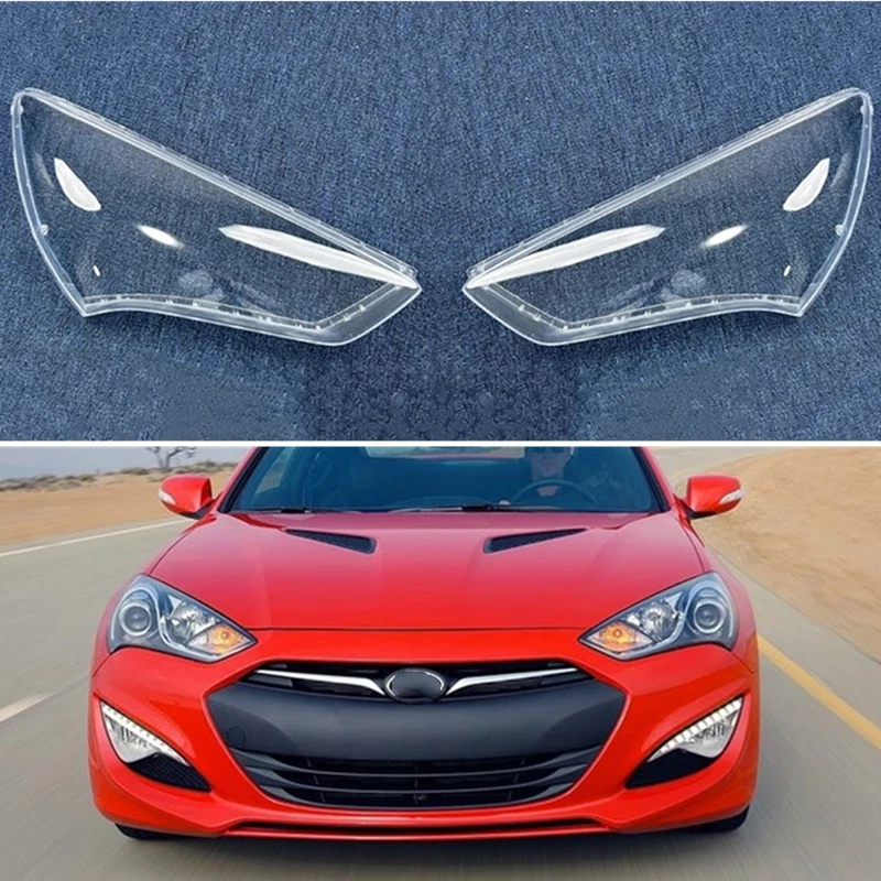 Par de pegatinas de sellado de cubierta de lente de faros para Hyundai Genesis Coupé 2013 2014 16 Foto 3 de 4