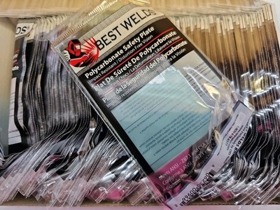 Wholesale Lot 100 Best Welds Polycarbonate Safety Eye Plate 2''X 4 1/4'' 932-440 