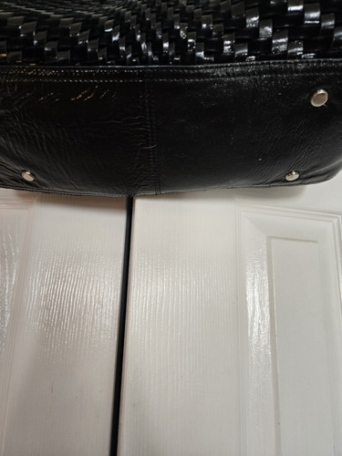 Cole Haan Genevieve Tejido Cuero Tejido Azul Hobo Bolso de Hombro Bolso Cartera - Imagen 4 de 8