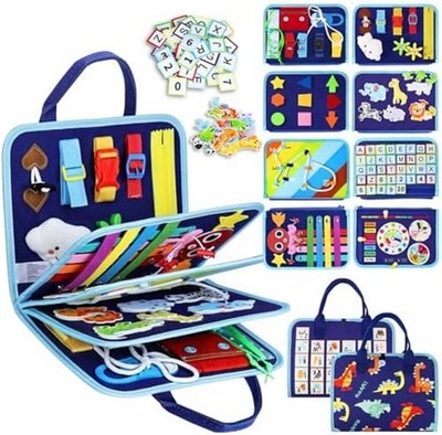 Toddler Busy Board Montessori Toys for Boys, Sensory Book Educational Activities
