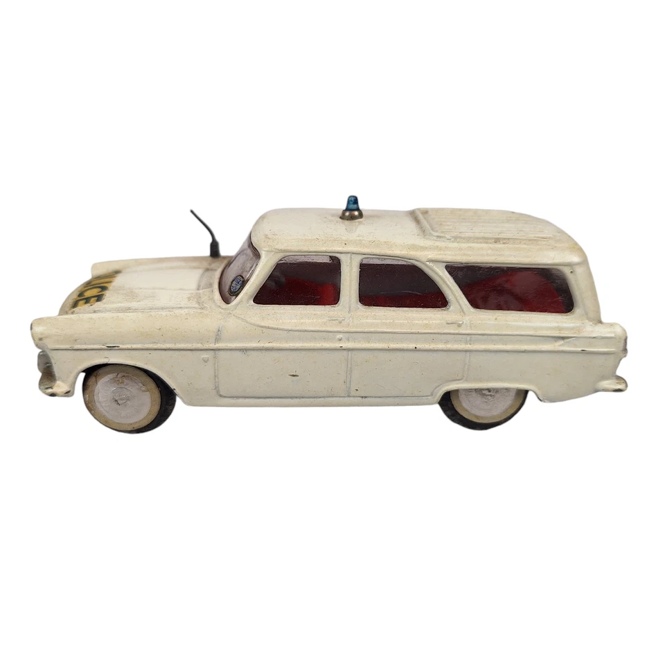 Carro de polícia Corgi Toys 419 Ford Zephyr patrulha rodoviária branco caixa fundido - Imagem 2 de 4