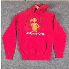 Y2K Kids Red E.T The Extra Terrestrial Hoodie Universal Studios Sz S PLEASE READ