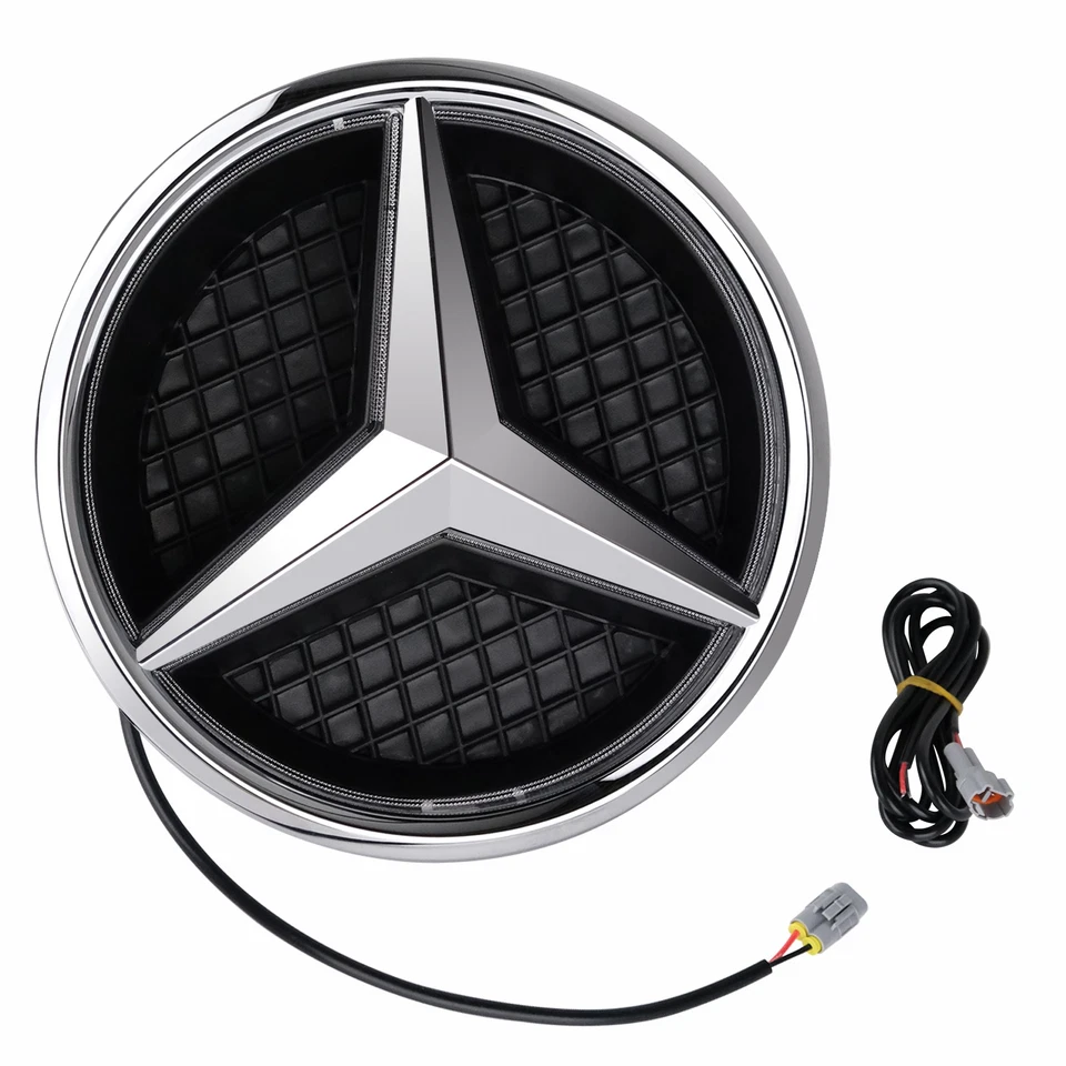 LED Light Grille Chrome Star Emblem Fit For Mercedes-Benz E500 E550 AMG E-Class Foto 2 de 4