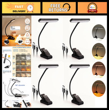 4 Pack 28 LED Clip-on Music Stand Lights, USB-C Rechargeable, Eye-Caring, 4 Colo