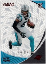 2021 Panini Chronicles Clear Vision Red Jaycee Horn Parallel Card #CVR-7 /199