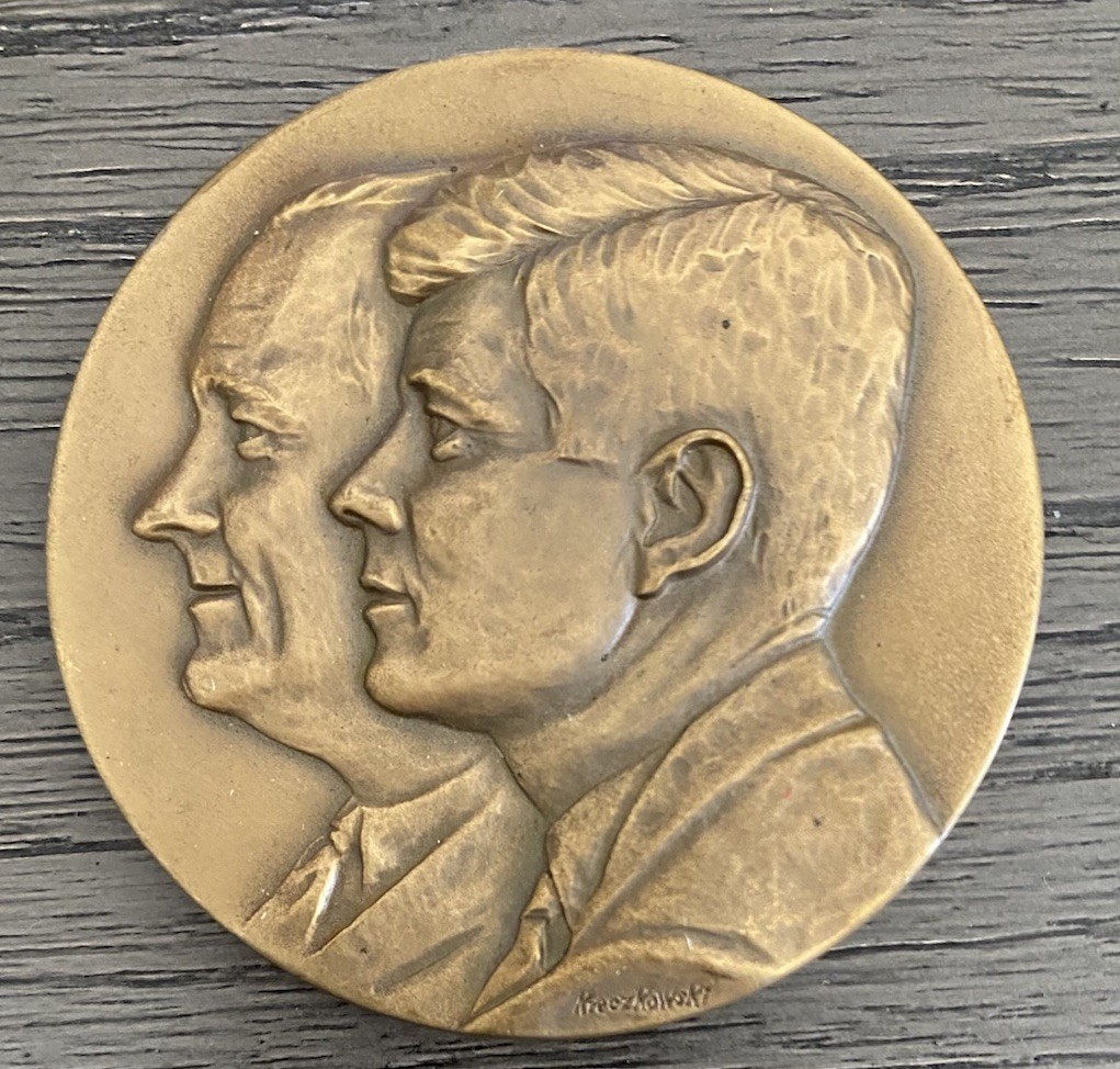 RARE 1961 John F. Kennedy & Lyndon B Johnson Inaugural Bronze