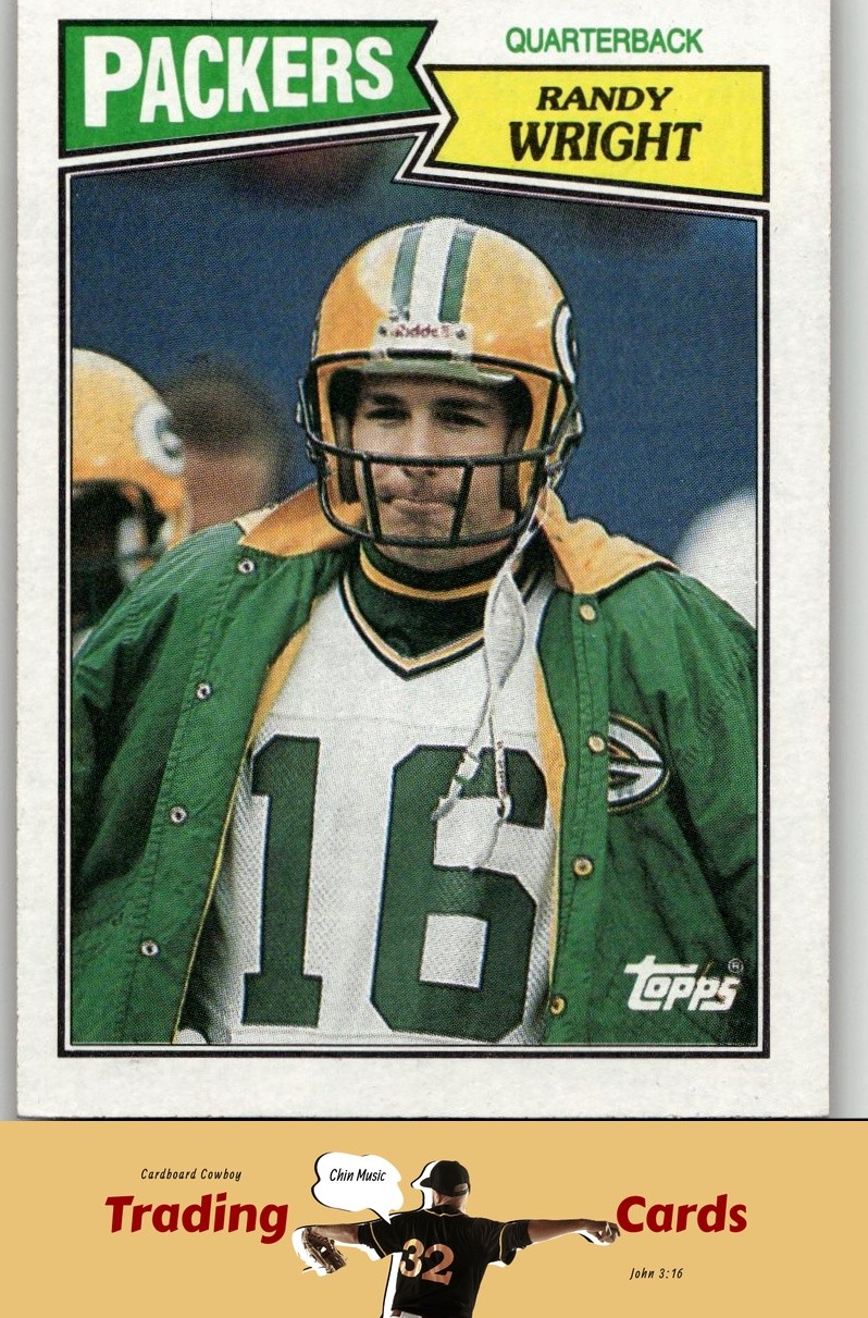 1987 Topps #351 Randy Wright Green Bay Packers RC Football Card EX/NM