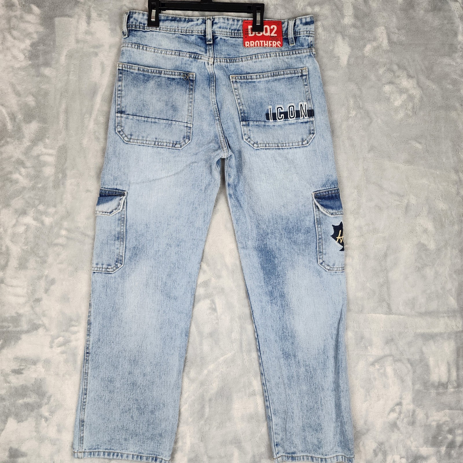 Dsquared2 x Tim Hortons Canada Patch Denim Cargo Icon Jeans Mens Size 32 X 28 image 4