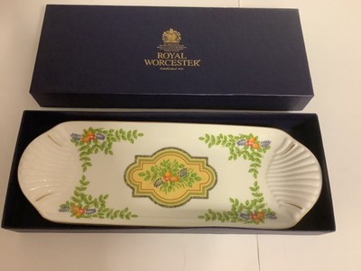 Royal Worcester Versailles längliches Tablett/Schmuckschale 9,25 Zoll x 3,25 Zoll
