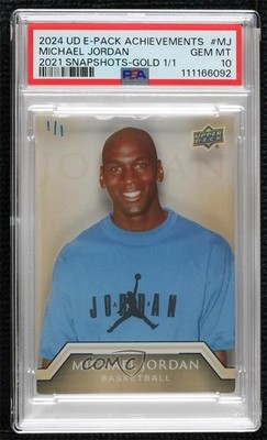 2024 Authenticated Snapshots Gold 1/1 Michael Jordan PSA 10 GEM MT HOF 02ka
