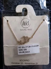 New Scorpio Constellation Necklace with Rhinestones Celestial Astrology Zodiac