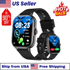 2.01'' Smartwatch HD Display Bluetooth Call Fitness Tracker Smart Watch Gym Gift