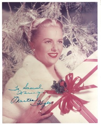 AMERICAN FILM FINE ACTRESS MARTHA HYER, SIGNED VINTAGE STUDIO STUDIO PHOTO