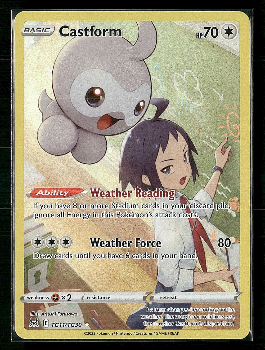 Castform Ultra Rare Holofoil SWSH11: Lost Origin Trainer Gallery TG11/TG30 NM