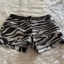 Michael Kors brown and white zebra pattern shorts. Size 6