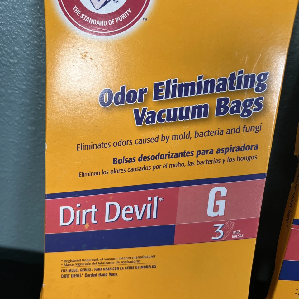 2006- Arm & Hammer Dirt Devil Odor Eliminating Type G Vacuum Bags 62595 - 5 Bags - Image 2 of 4