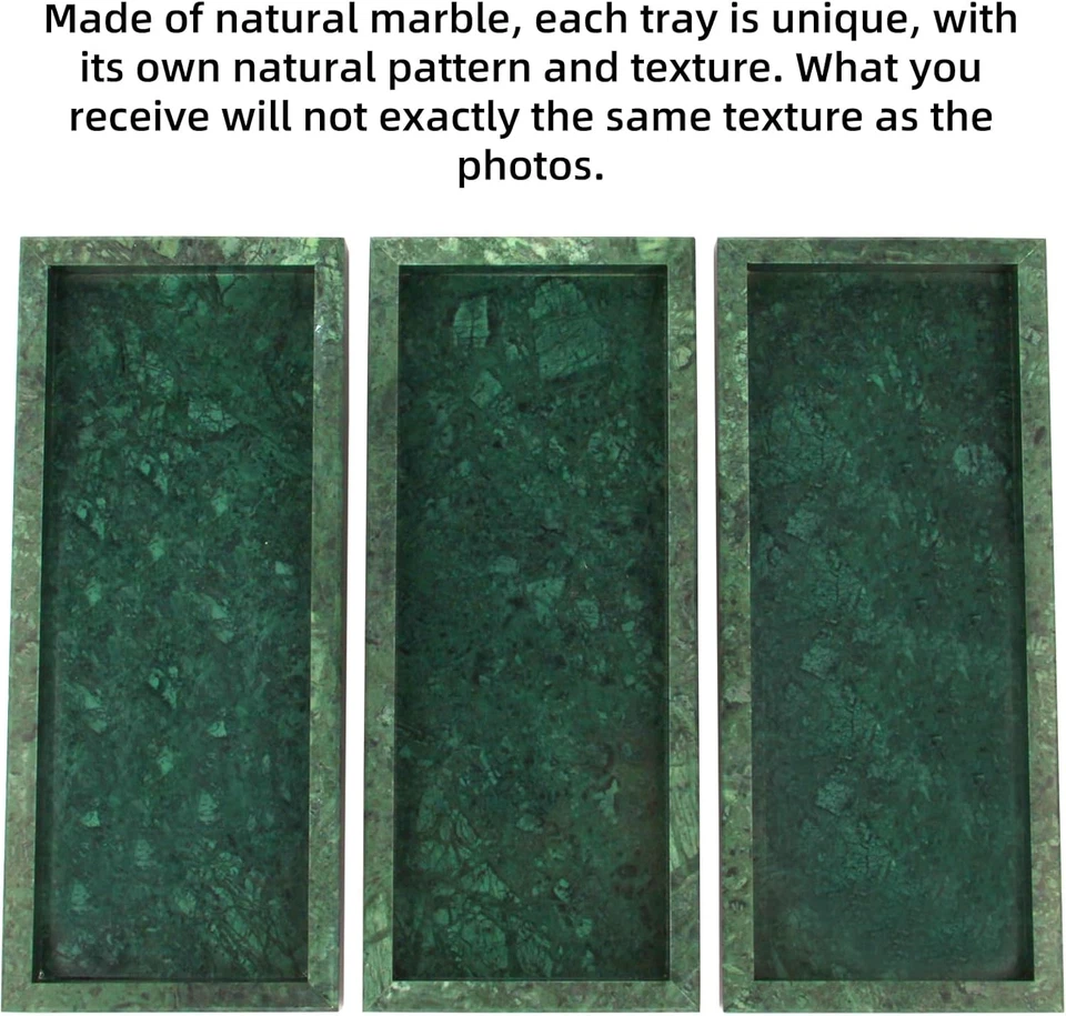 大理石浴室梳妆盘,豪华天然石材小号装饰托盘,肥皂点胶 — 第 4/4 张图片