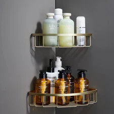 [2 Pack Bathroom Corner Shower Caddy Shelf Organizer, SUS304 Stainless Steel ...